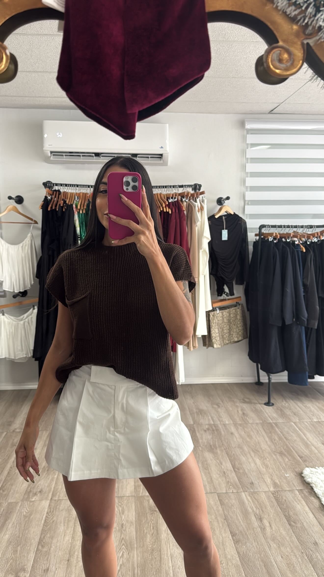 Sweater top in Brown