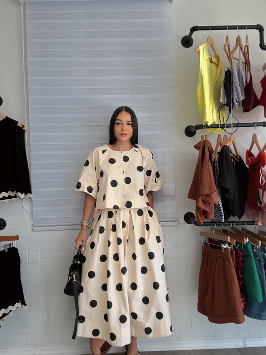 Polla Dot Skirt set