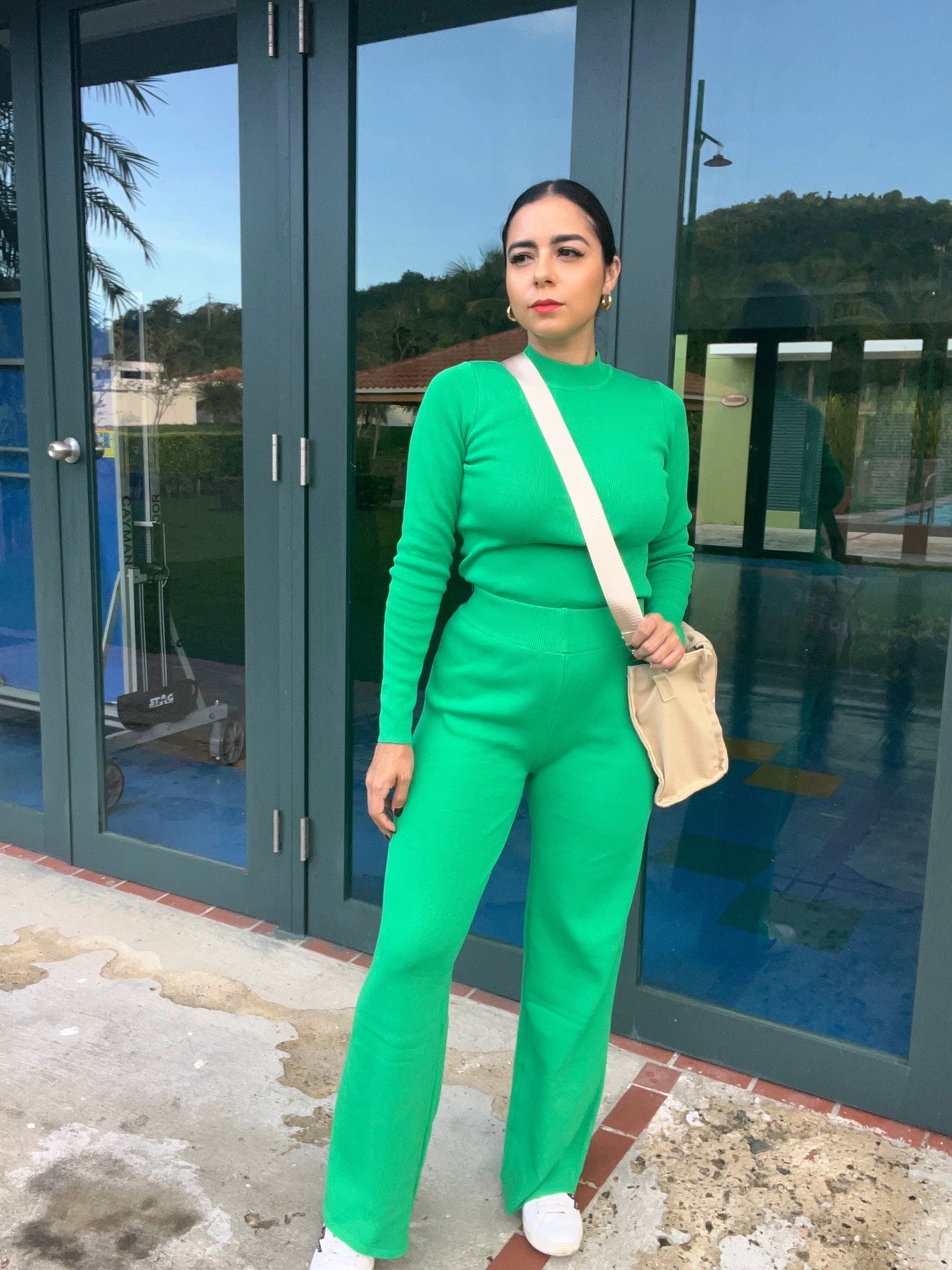 Travel Set in Kelly Green