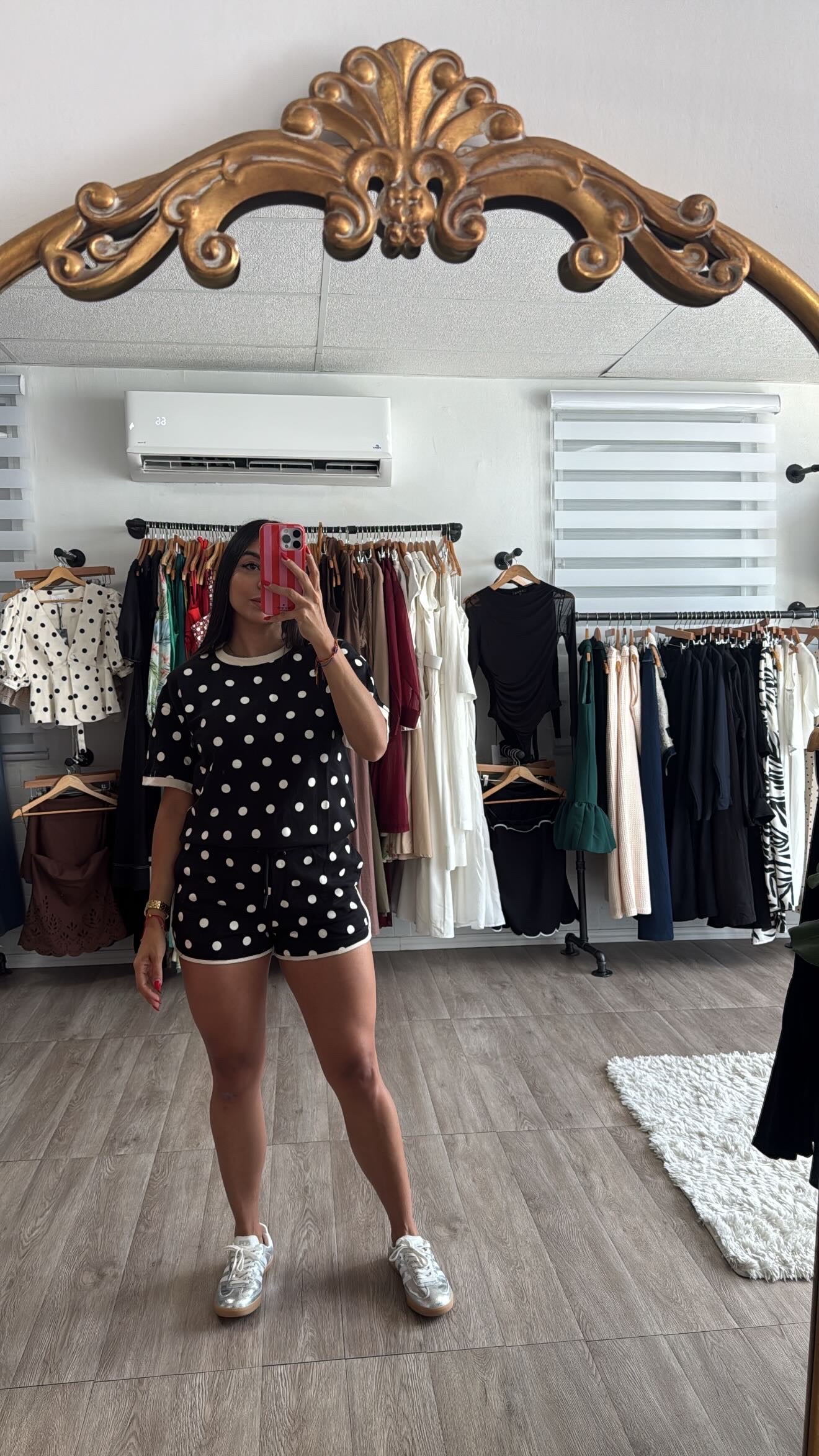 Polka Dot set B/W
