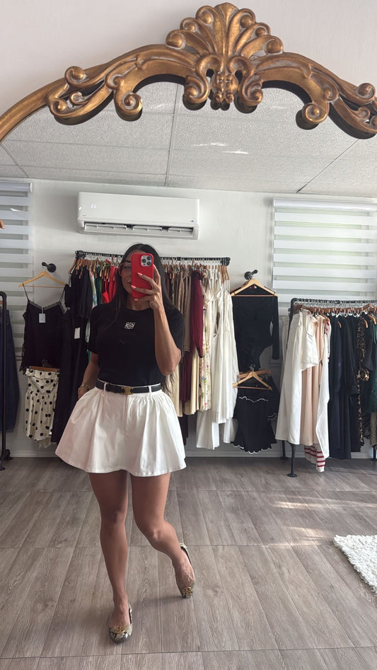 Denim white Skort