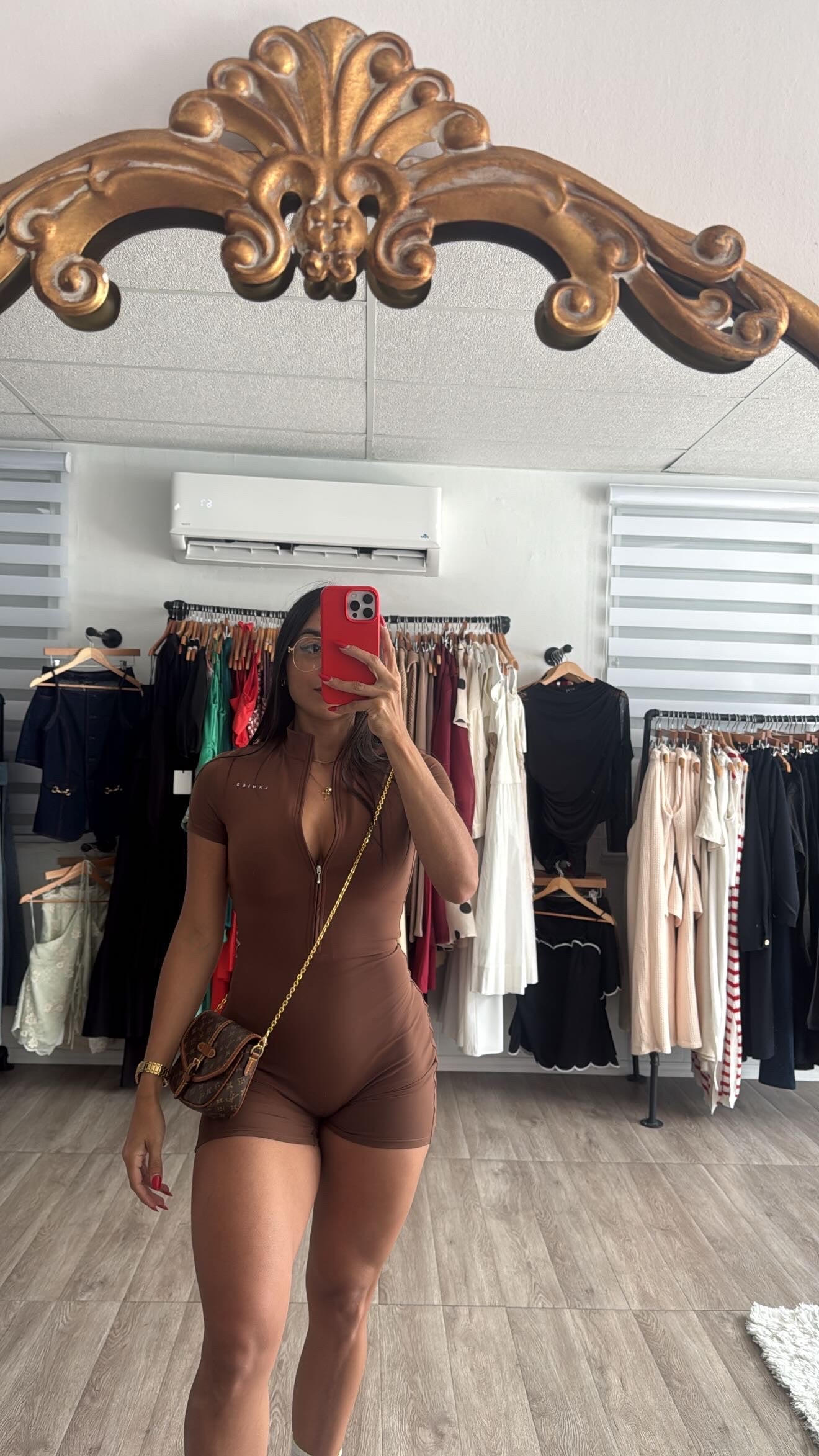 Brown Active romper