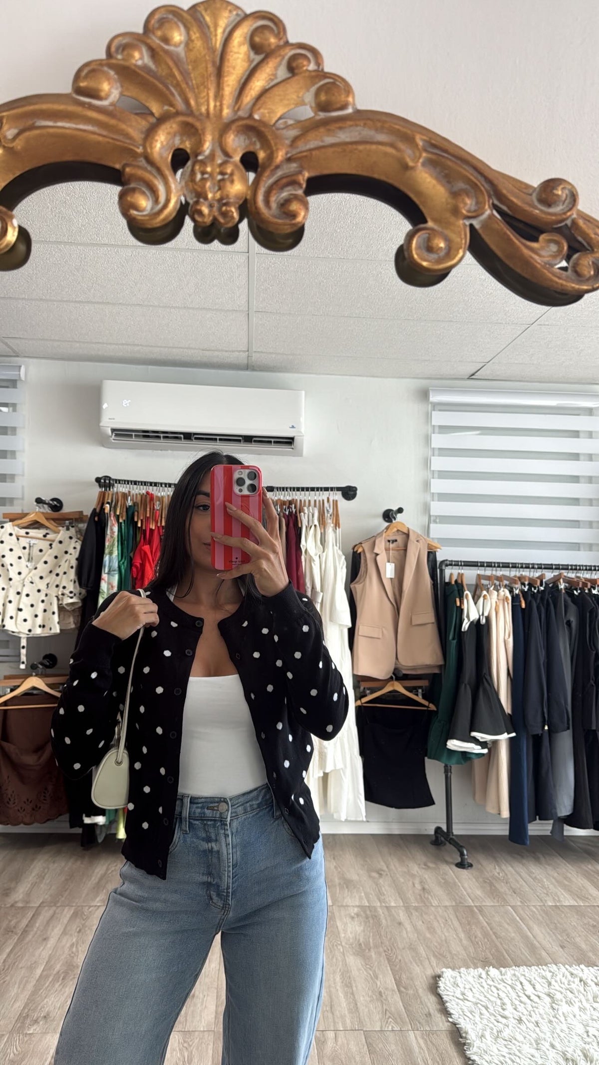 Cardigan Dot B/W