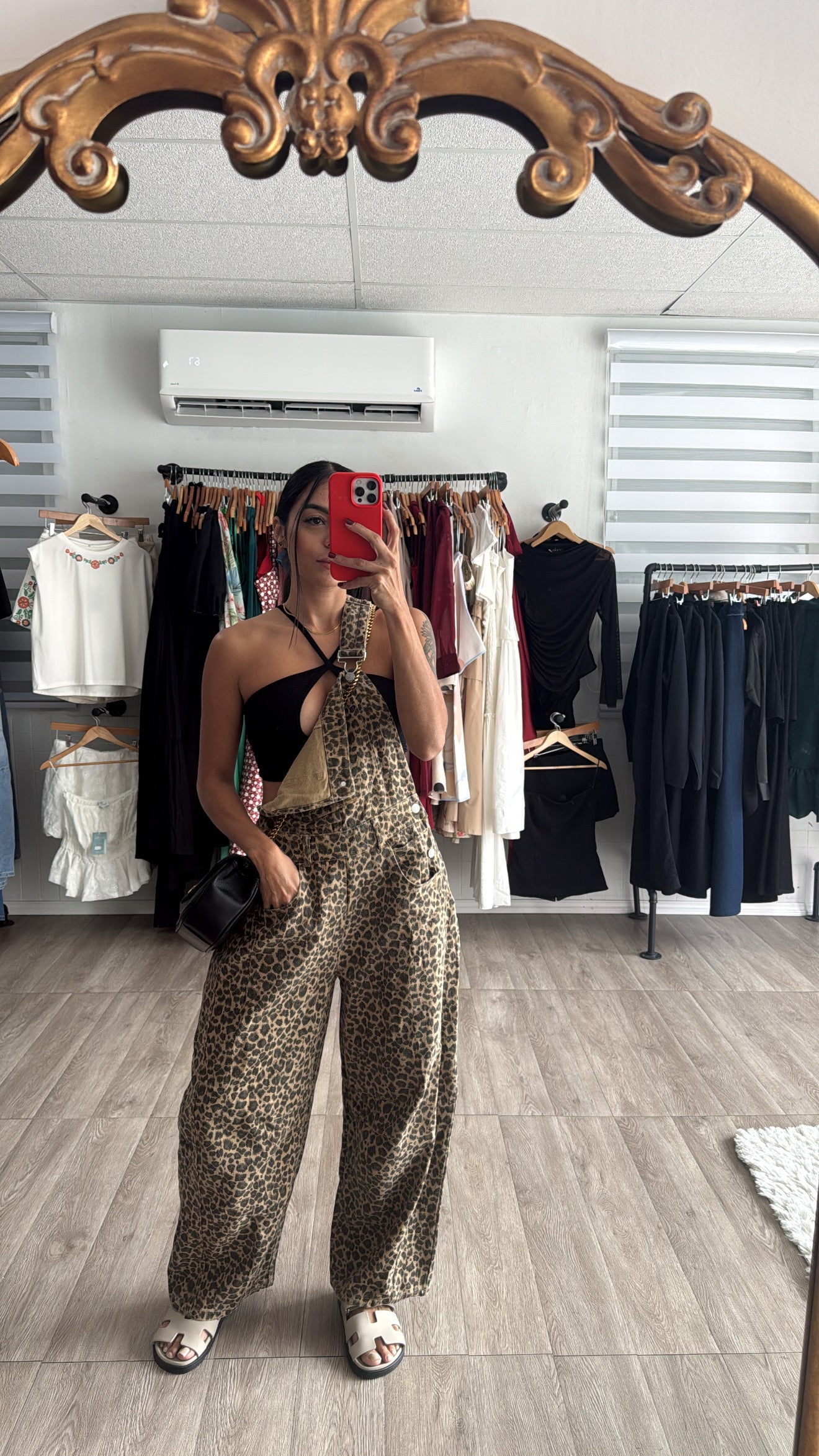Leopard Barrel Jumpsuit