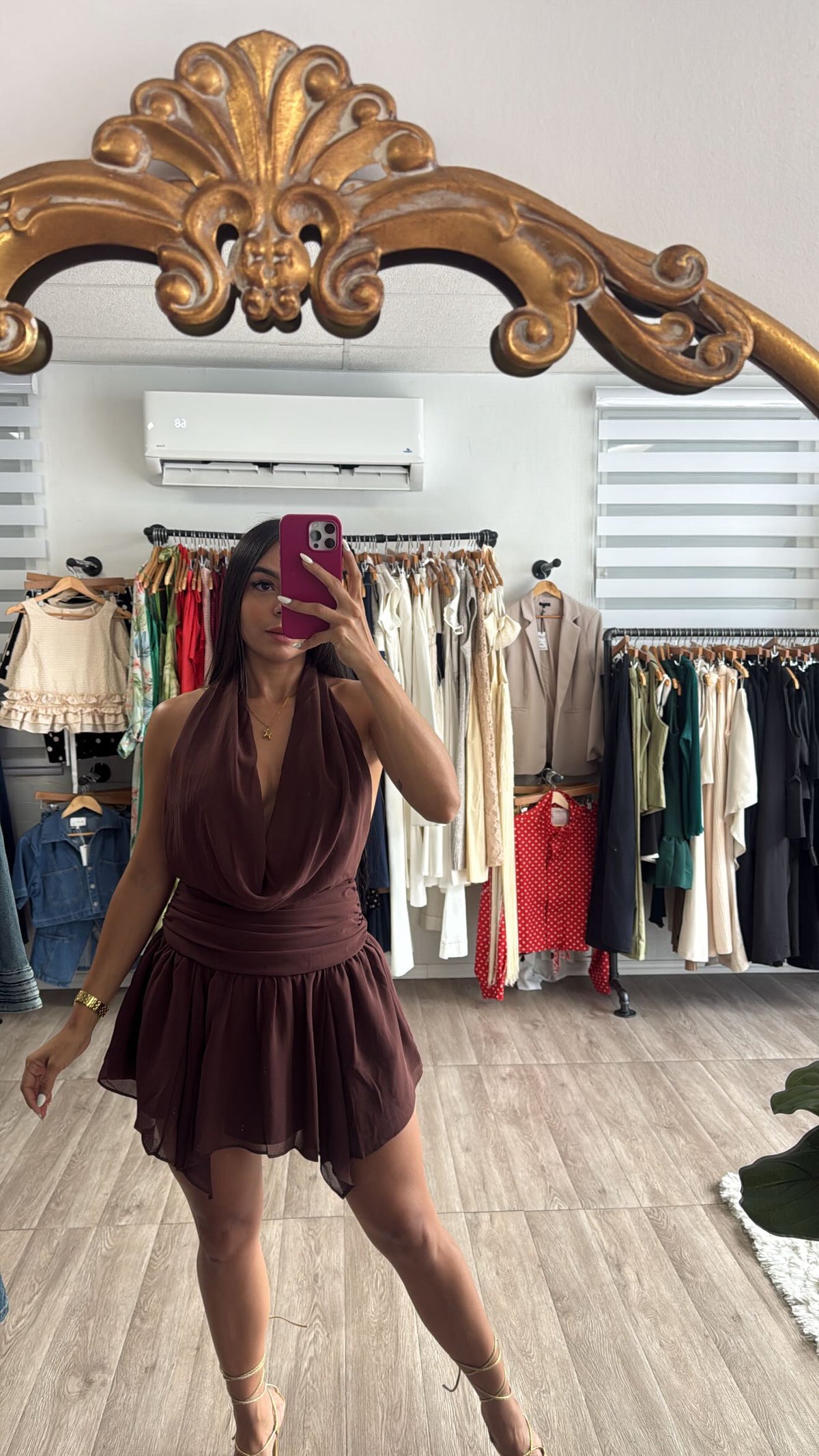 Choco Cowl Dress