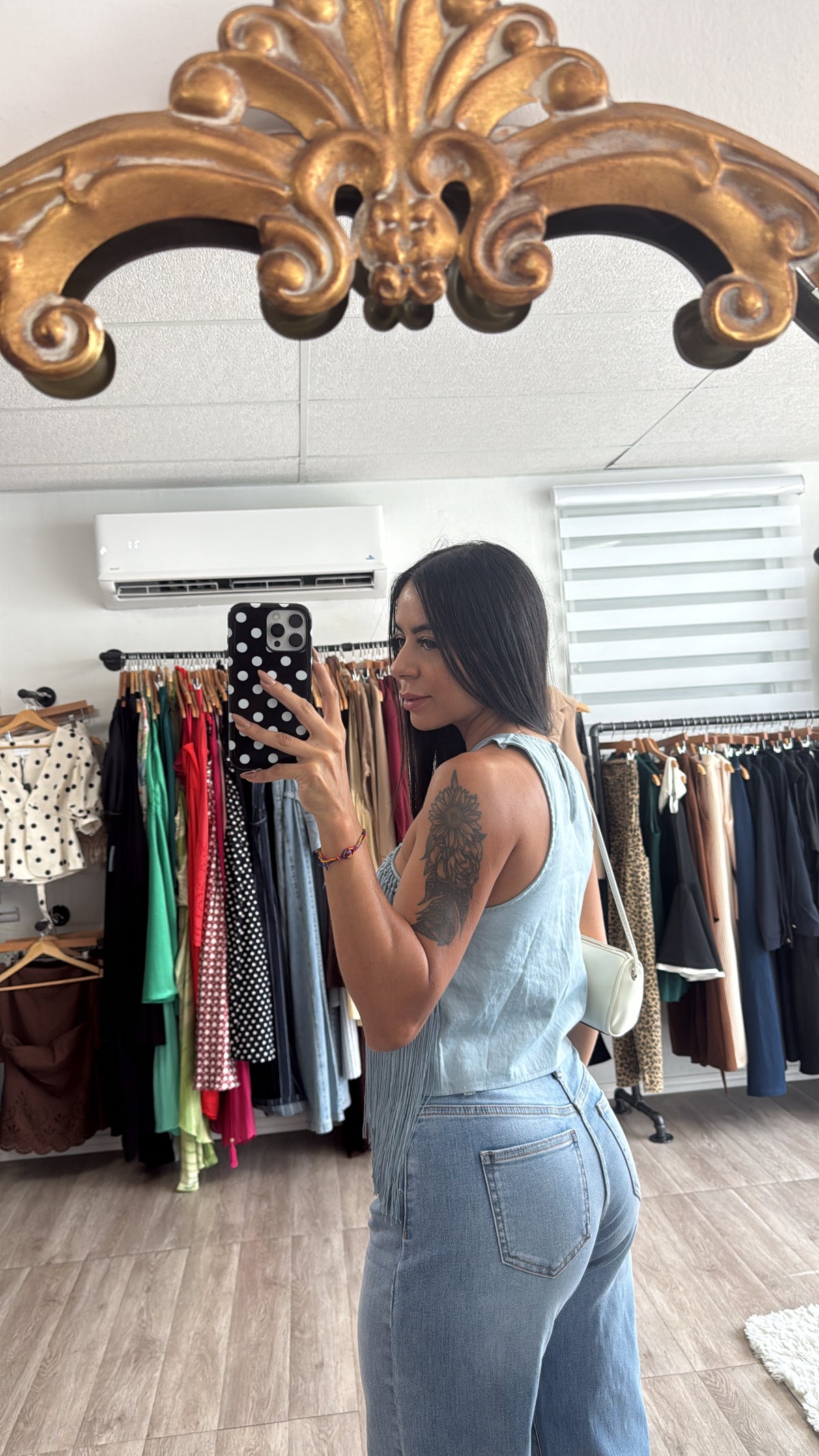 Fringe Sky Blue Blouse