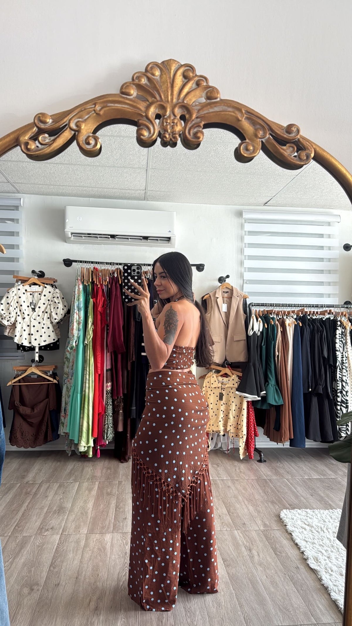 Polka dot Brown