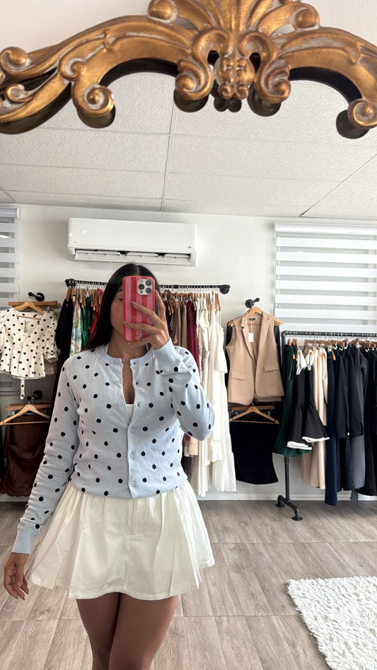 Cardigan Dot Baby Blue