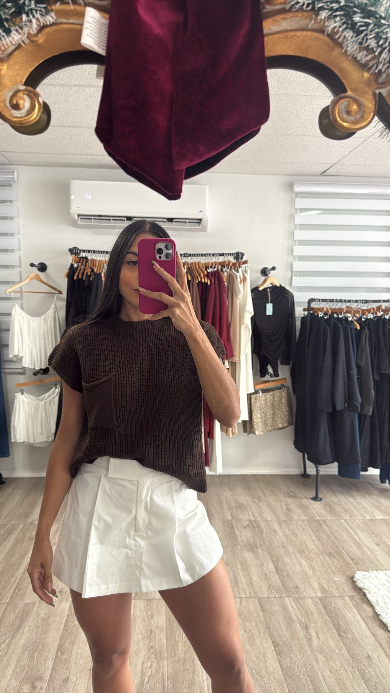 Sweater top in Brown
