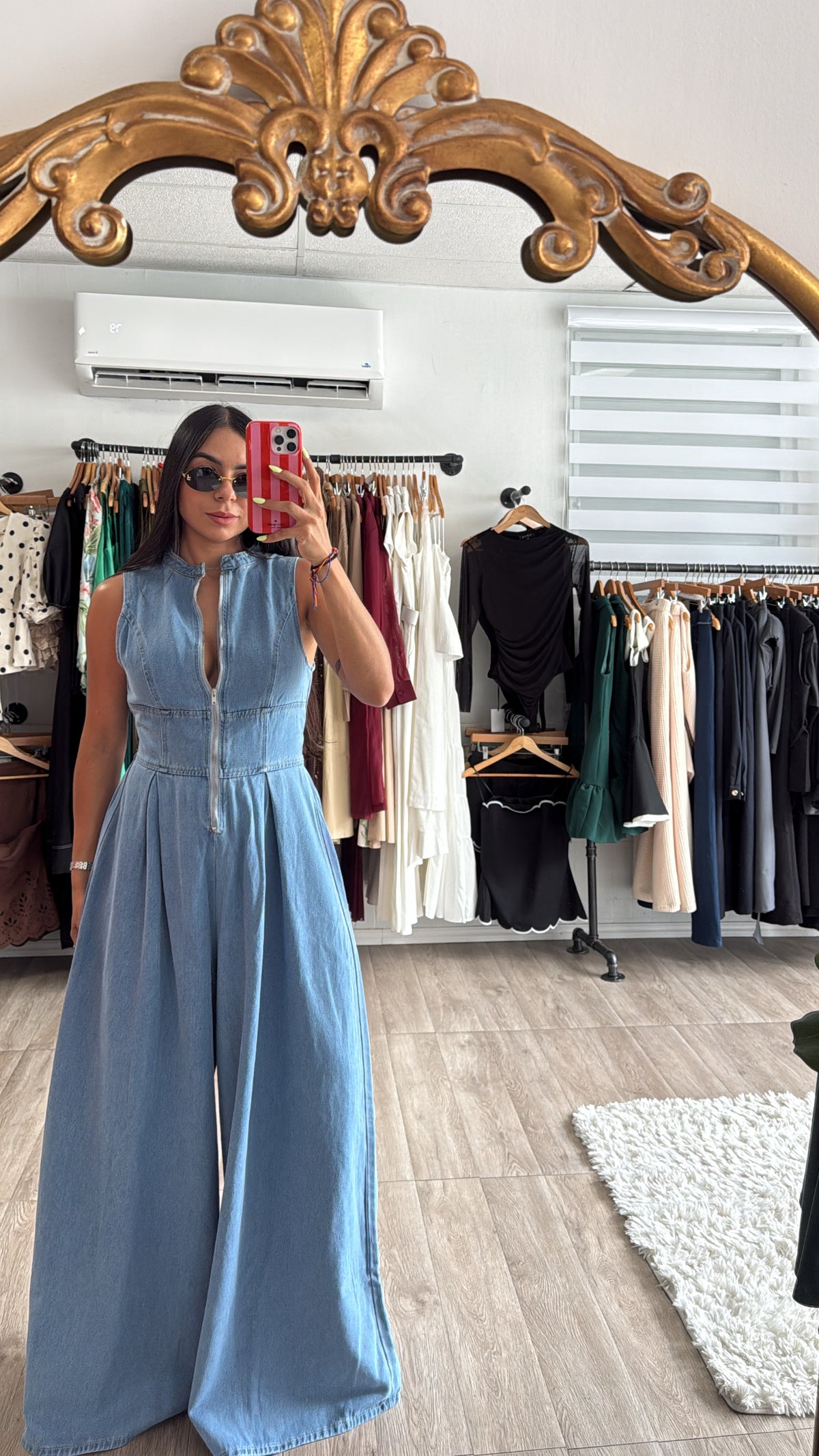 Light Denim Palazzo Jumpsuit