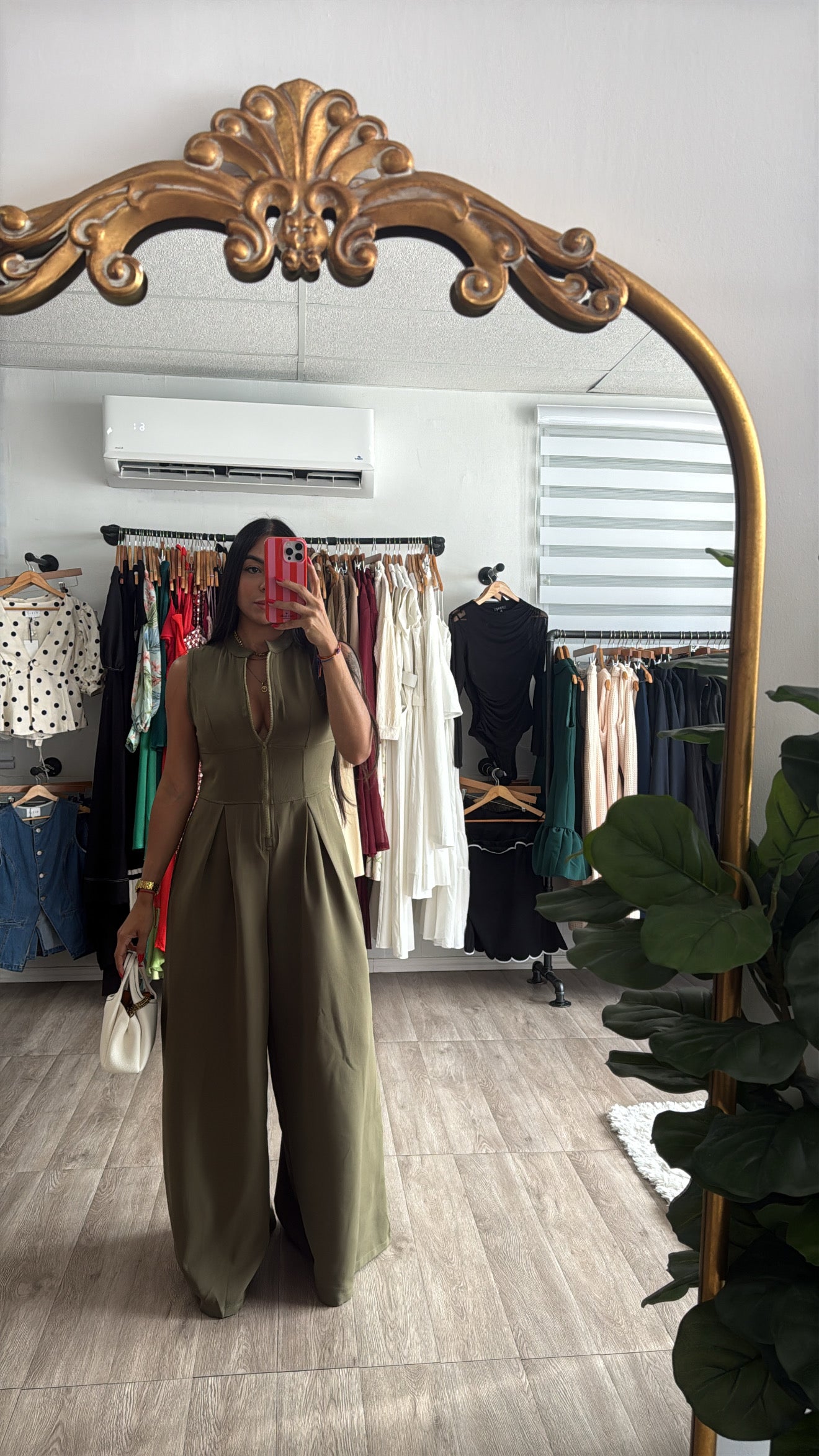 Wide Leg olive Jumpsuit