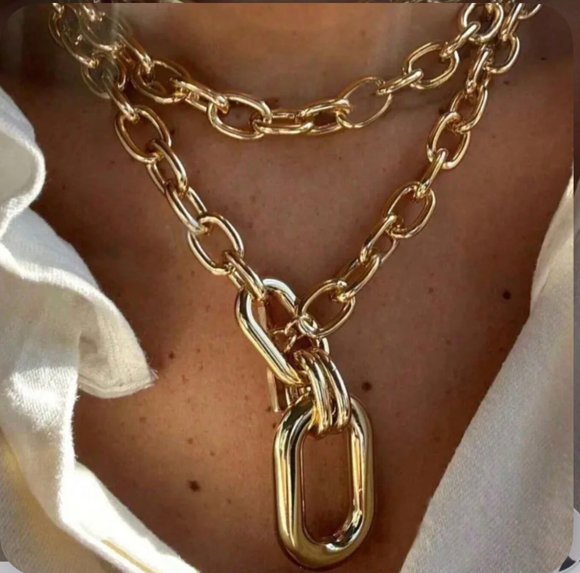 Double Chain Gold Necklace
