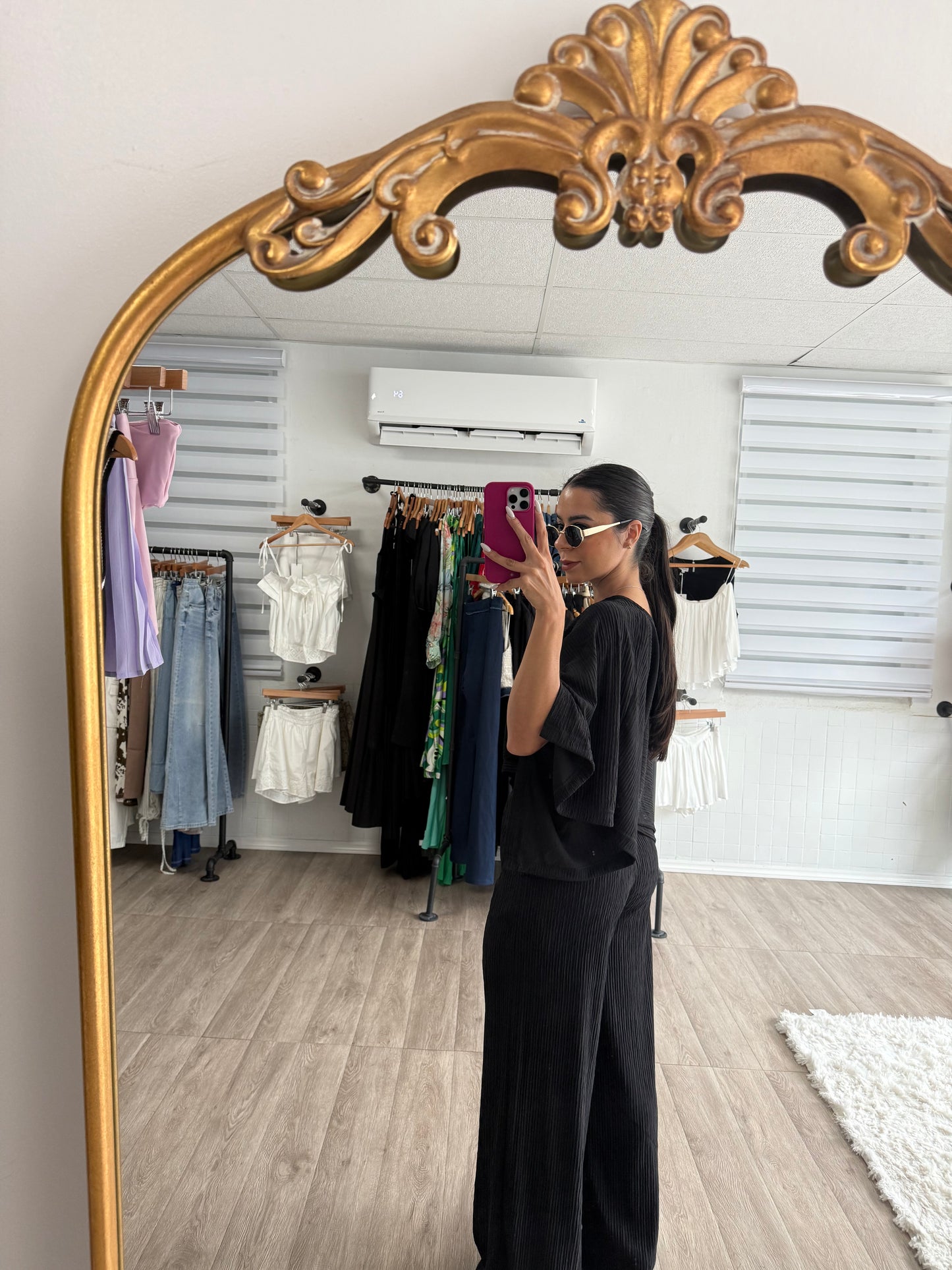 Black off shoulder  set