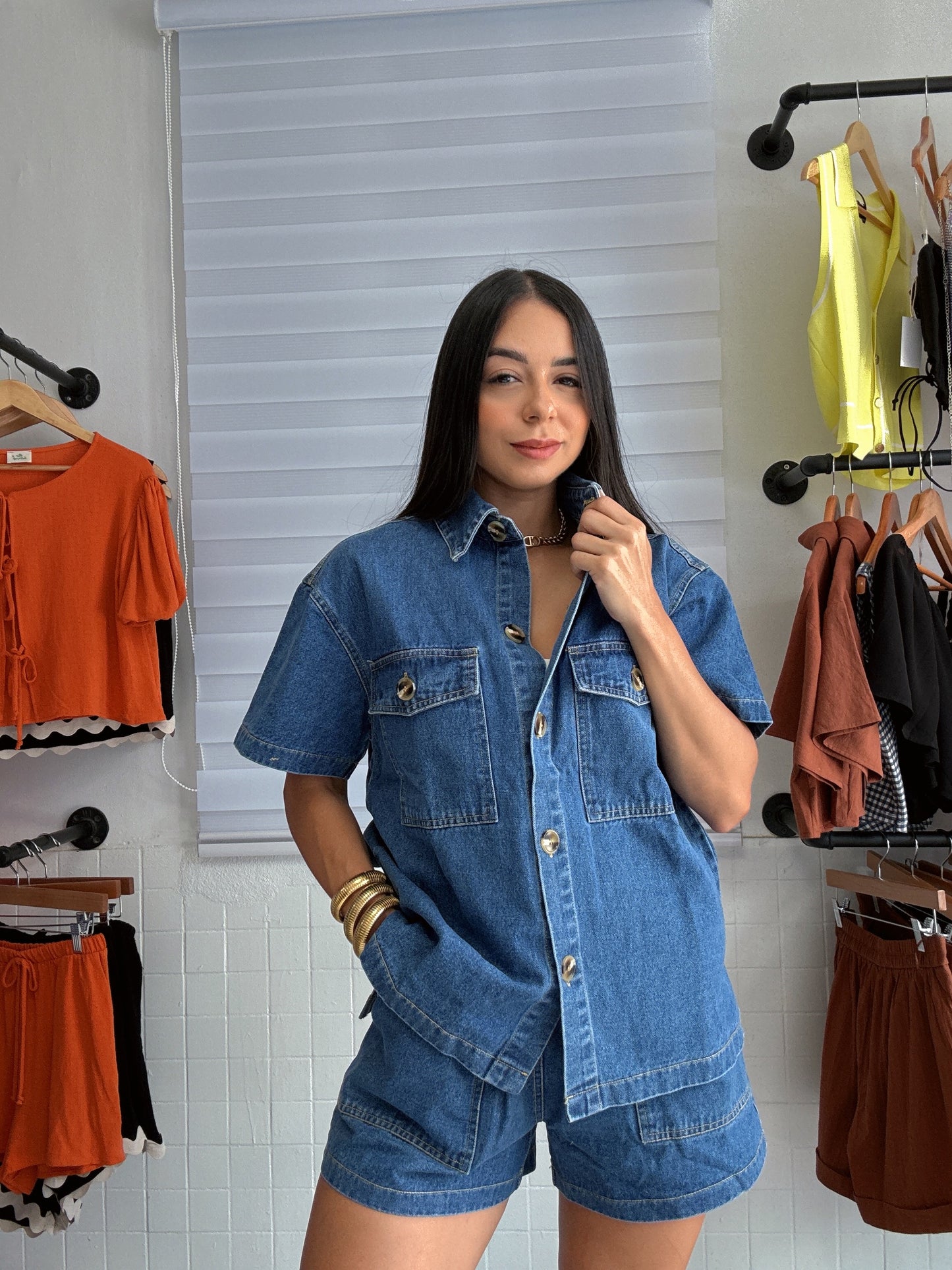 Denim Short set