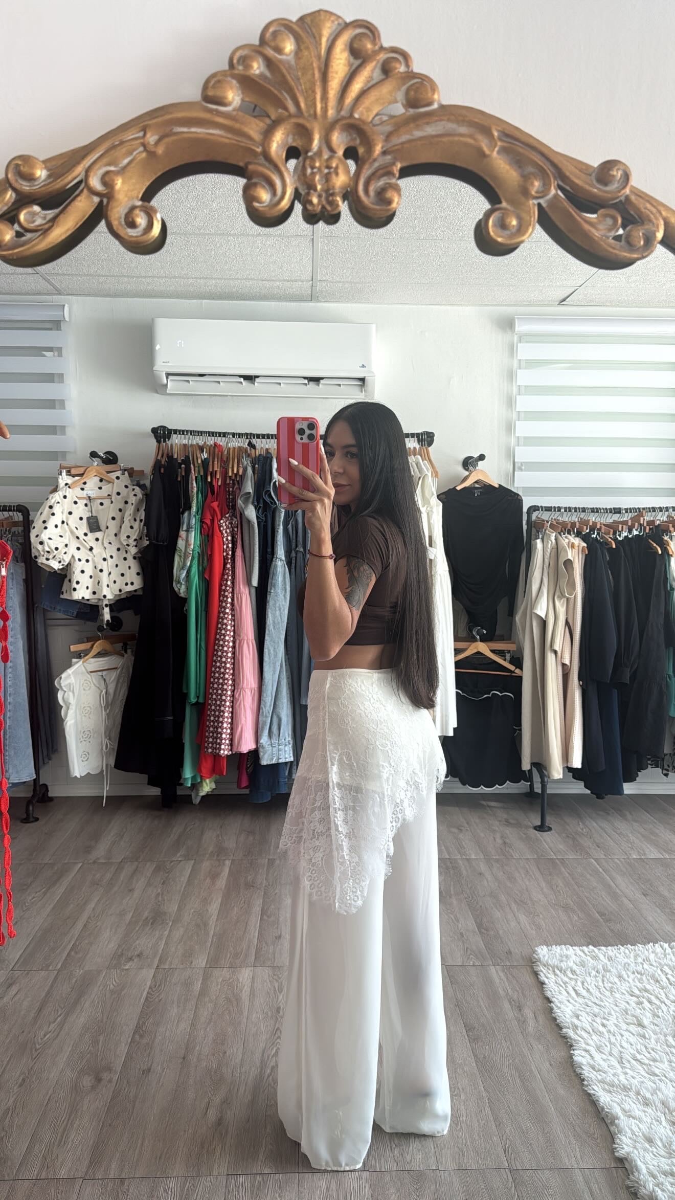 Lace Wrap Wide leg pants