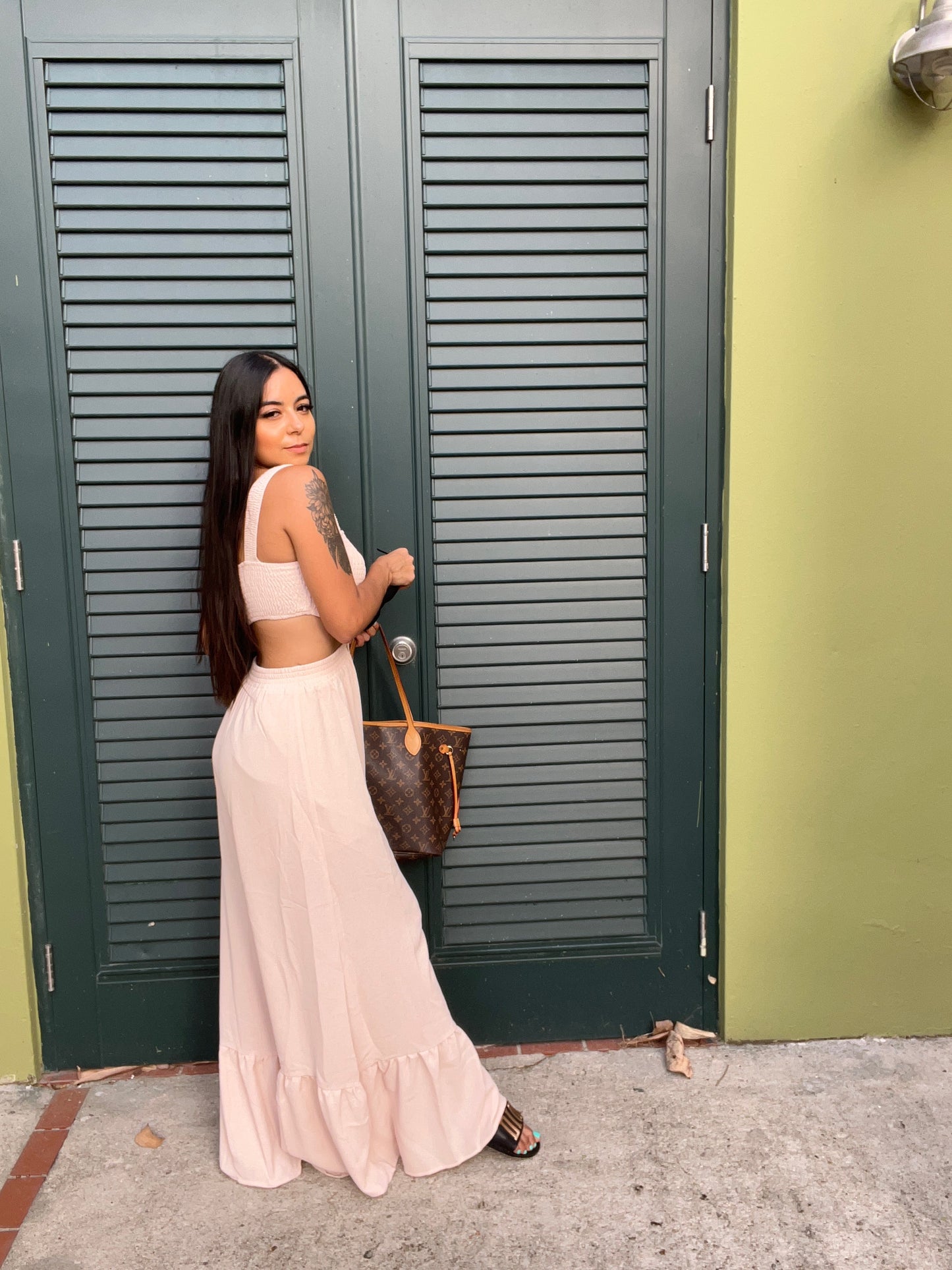 Nude Linen Jumpsuit