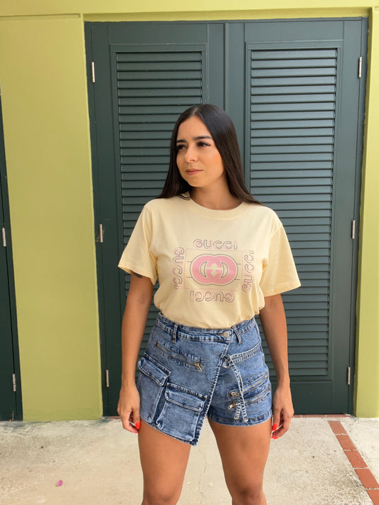 Washed Denim skort