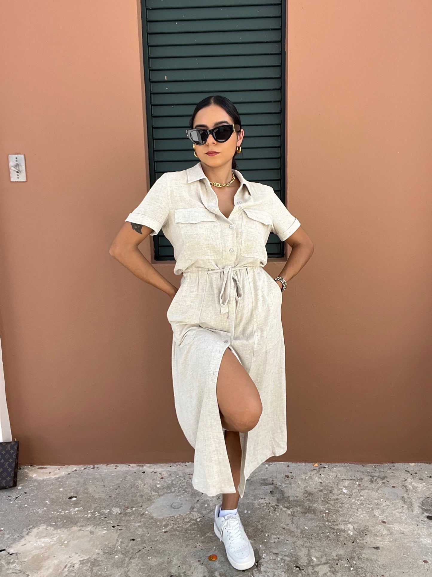 Miriam Linen Dress