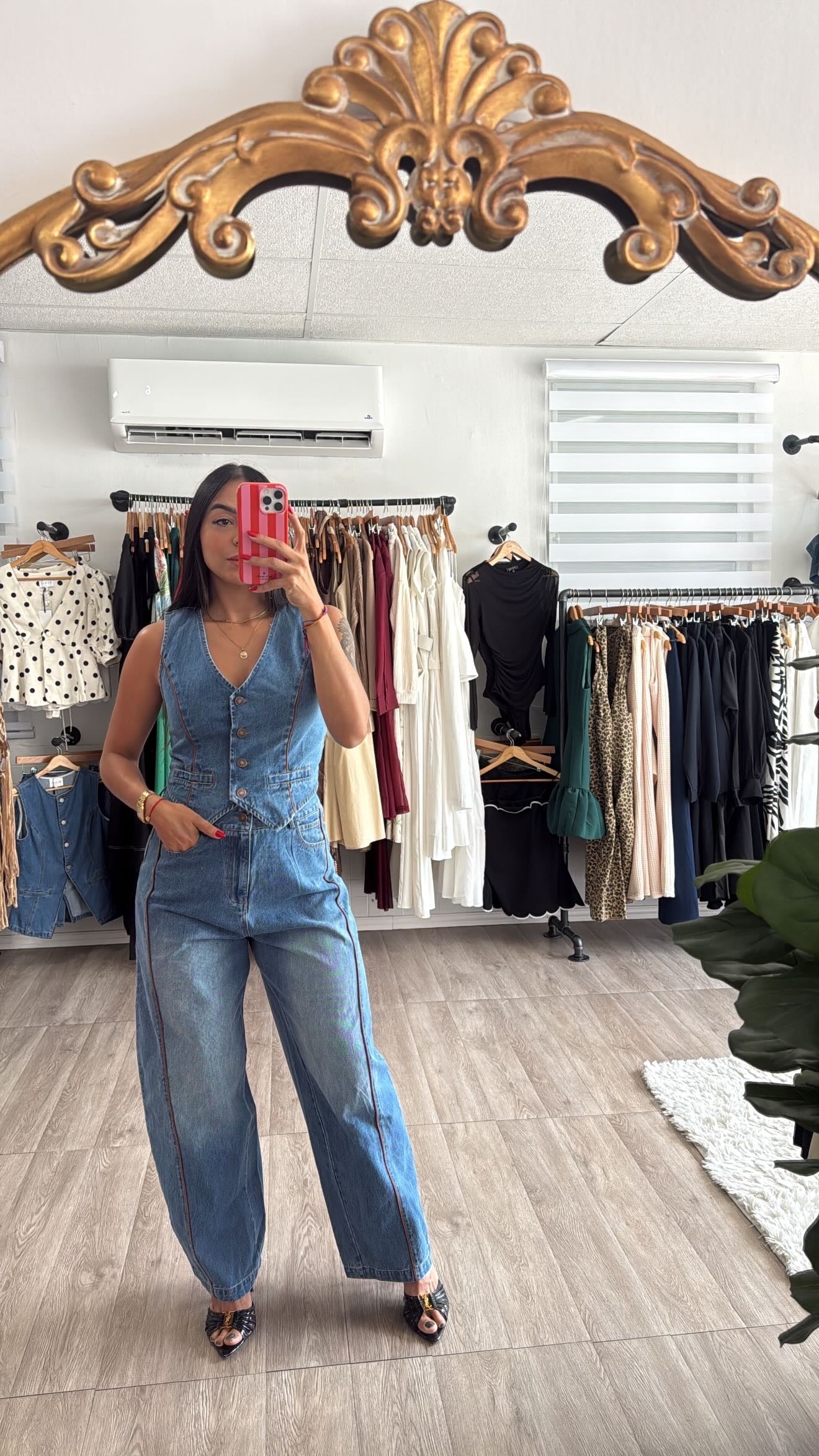 Barrel Denim Vest Set