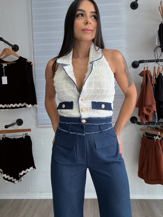 Tweed contrast Set