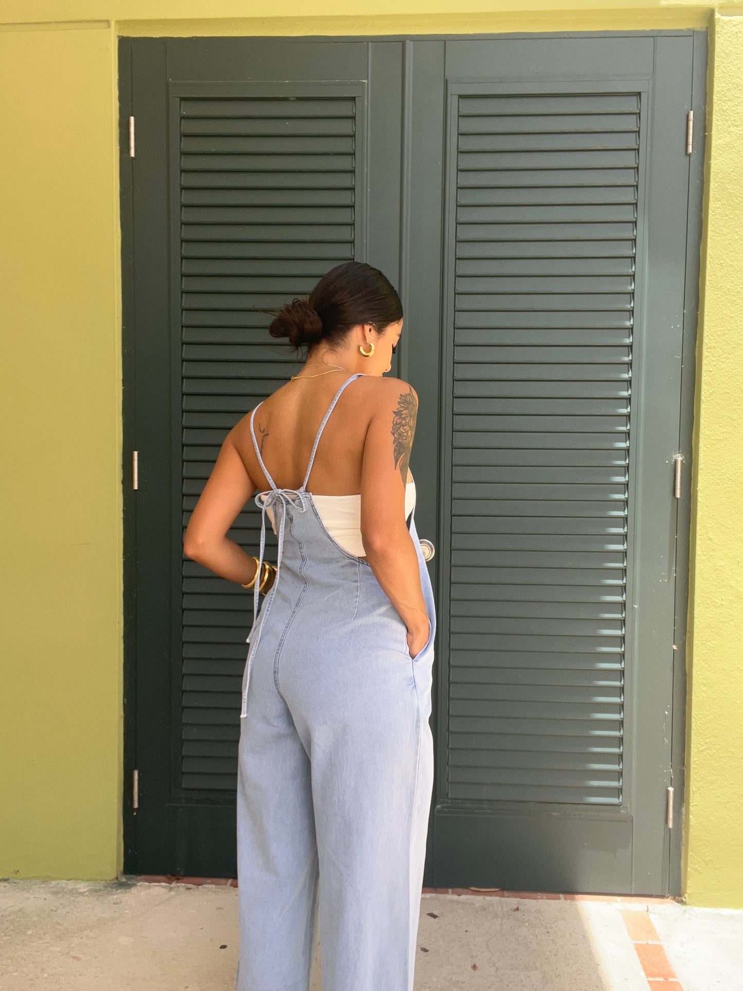 Denim Wash Jumpsuit