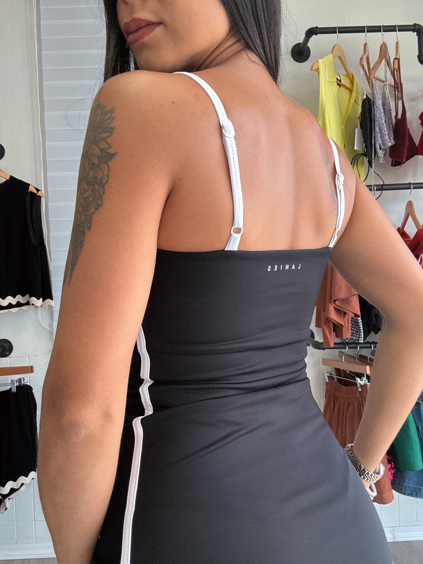 Active romper Lanies in black