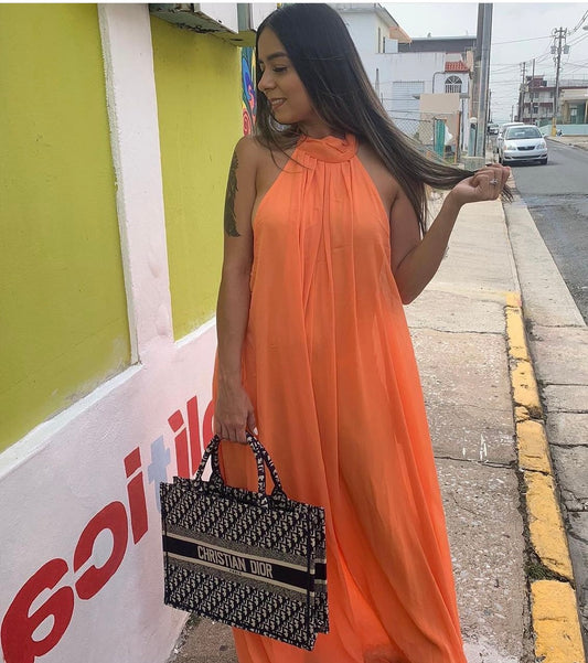 Orange Maxi Jumpsuit