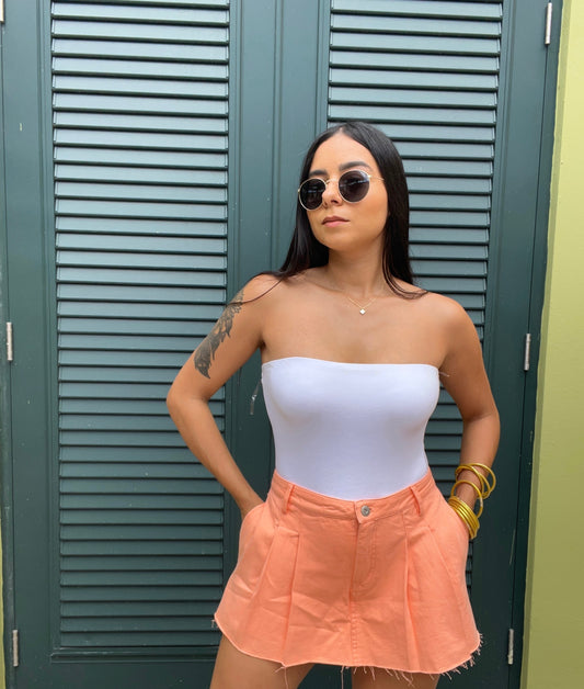 Coral Denim Skort