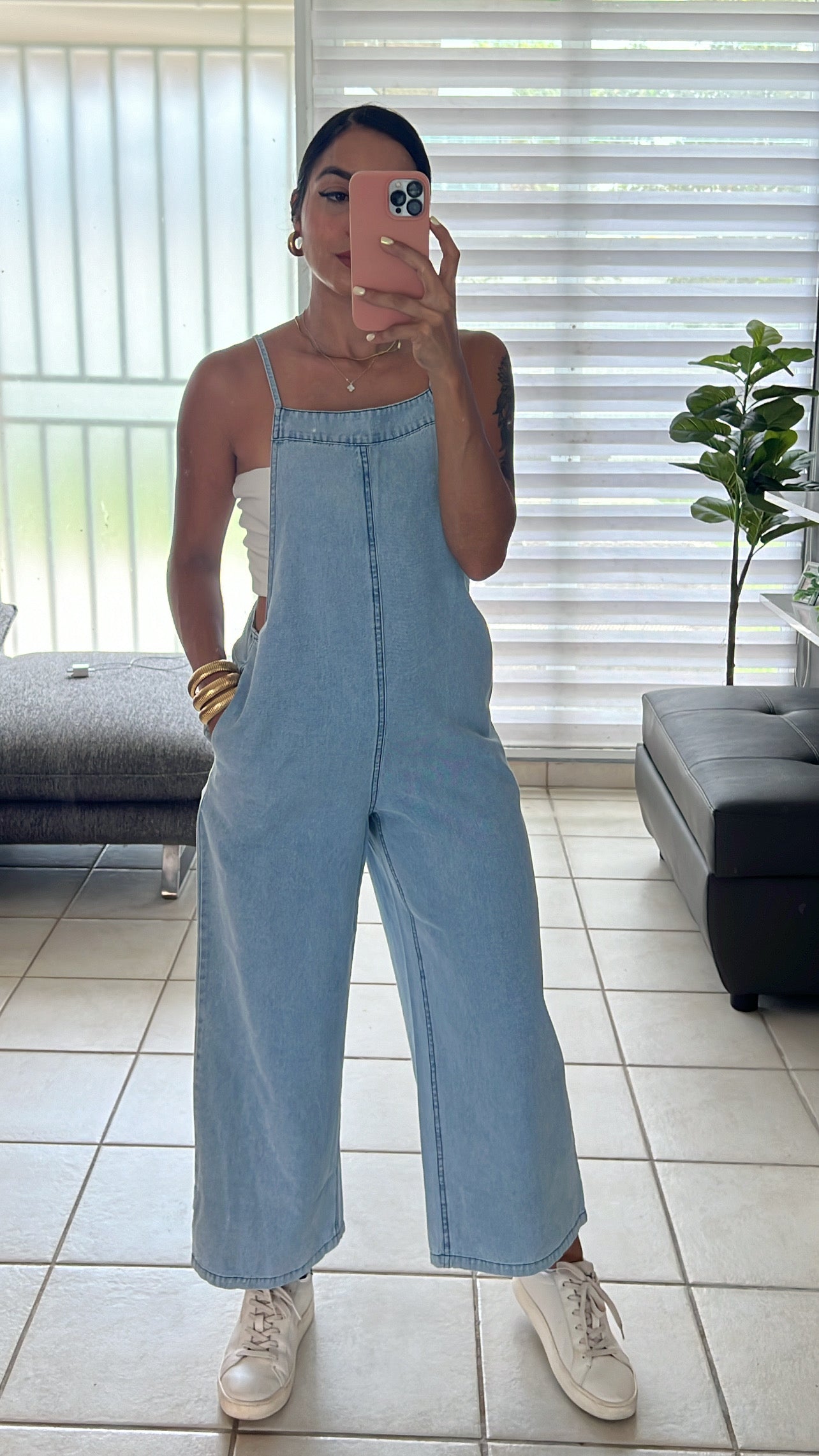 Denim Wash Jumpsuit