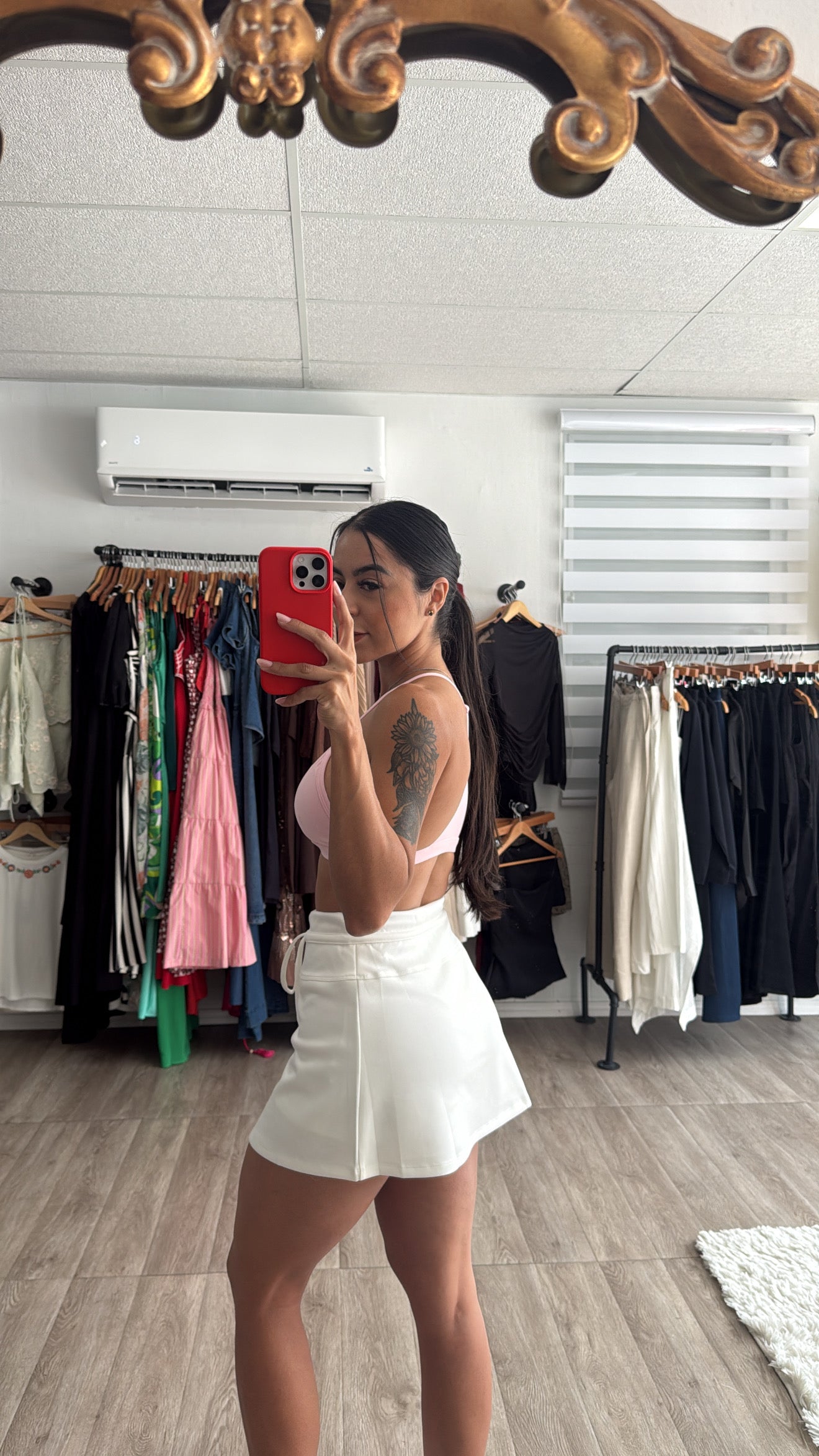 White Tie Front skort