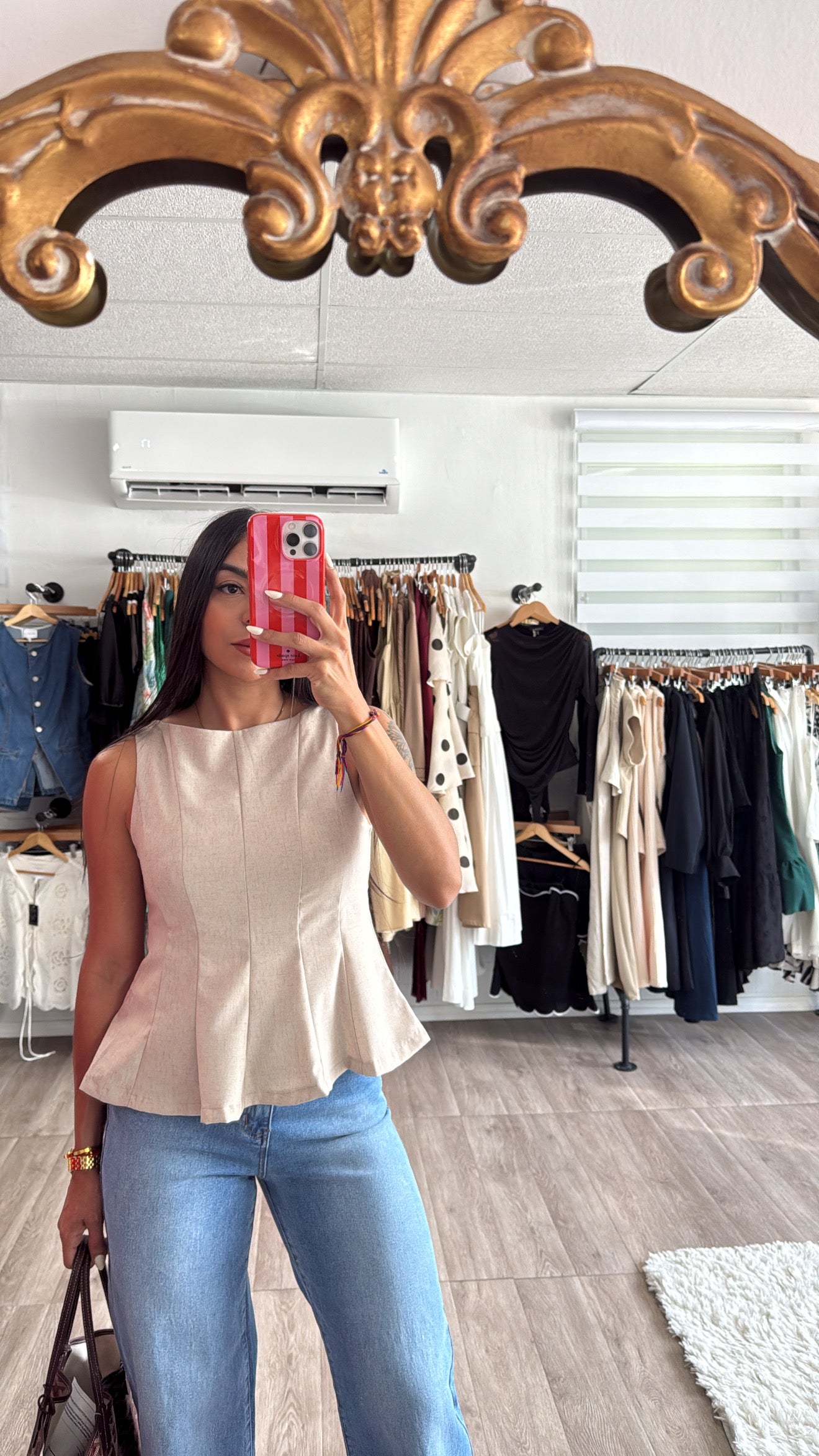 Peplum Linen Blouse