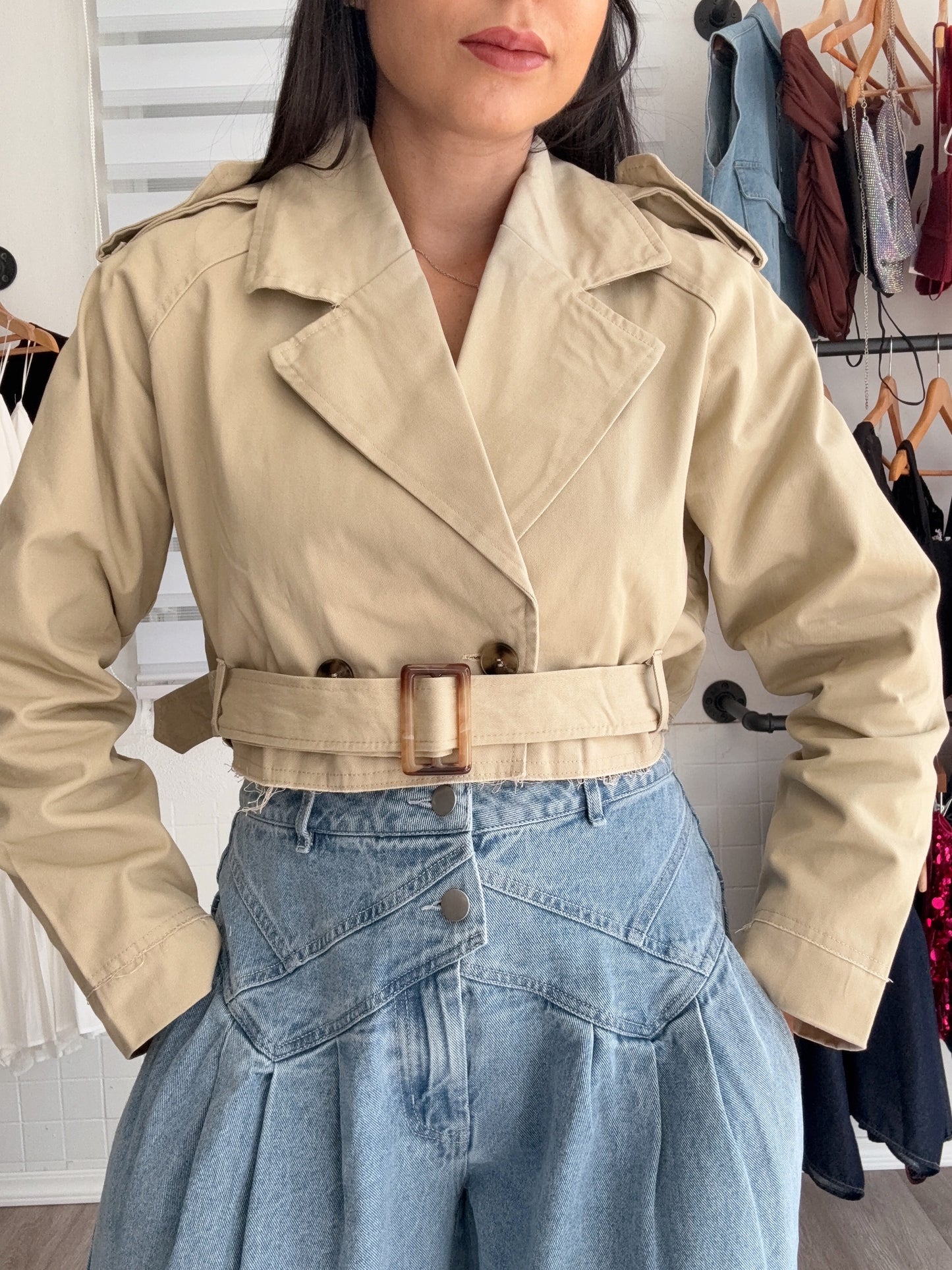 Trench Khaki crop