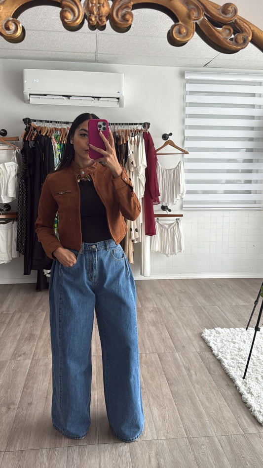 Suede cogñac Jacket