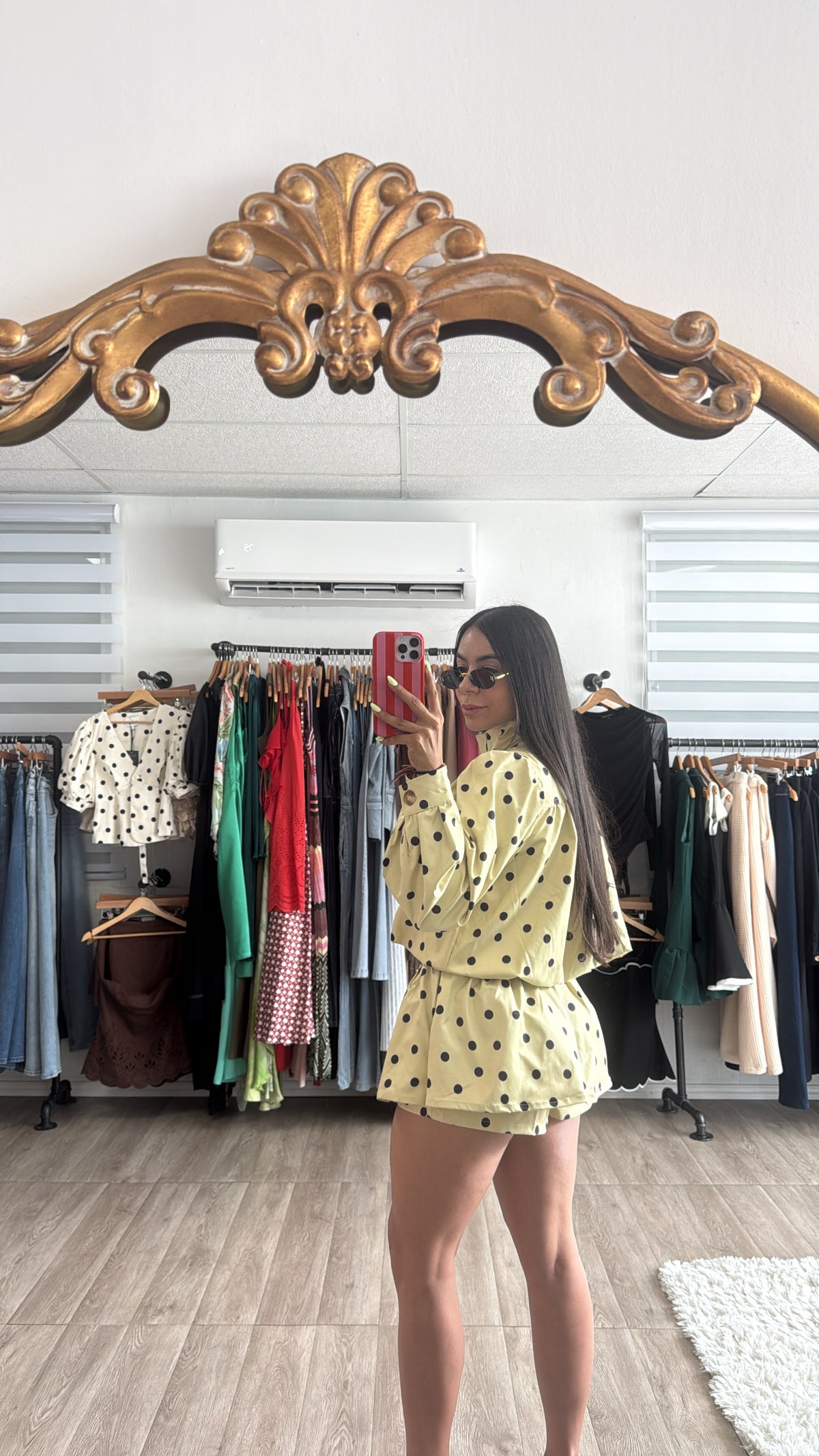 Dot pastel skort Set