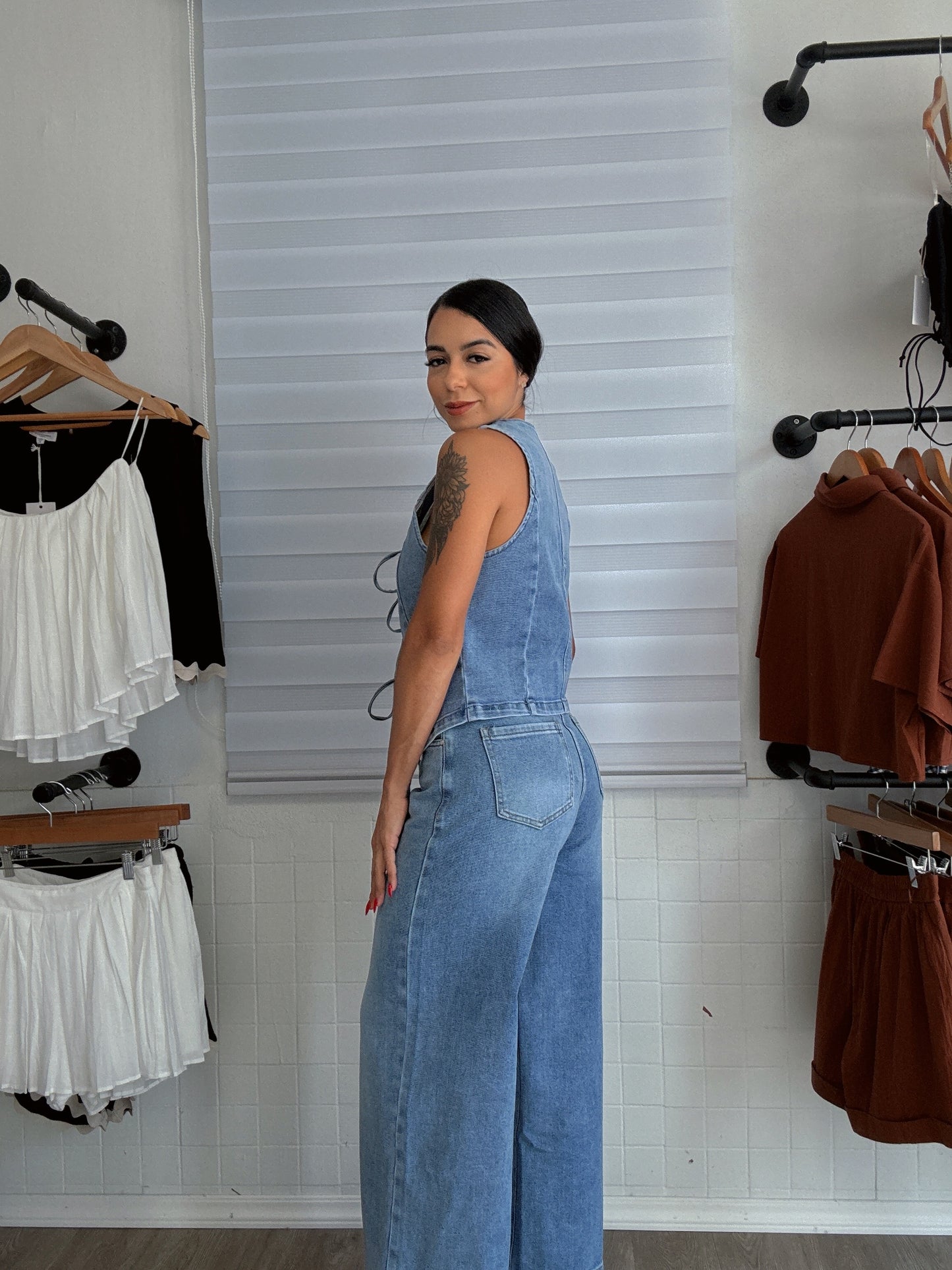 Denim Lace set