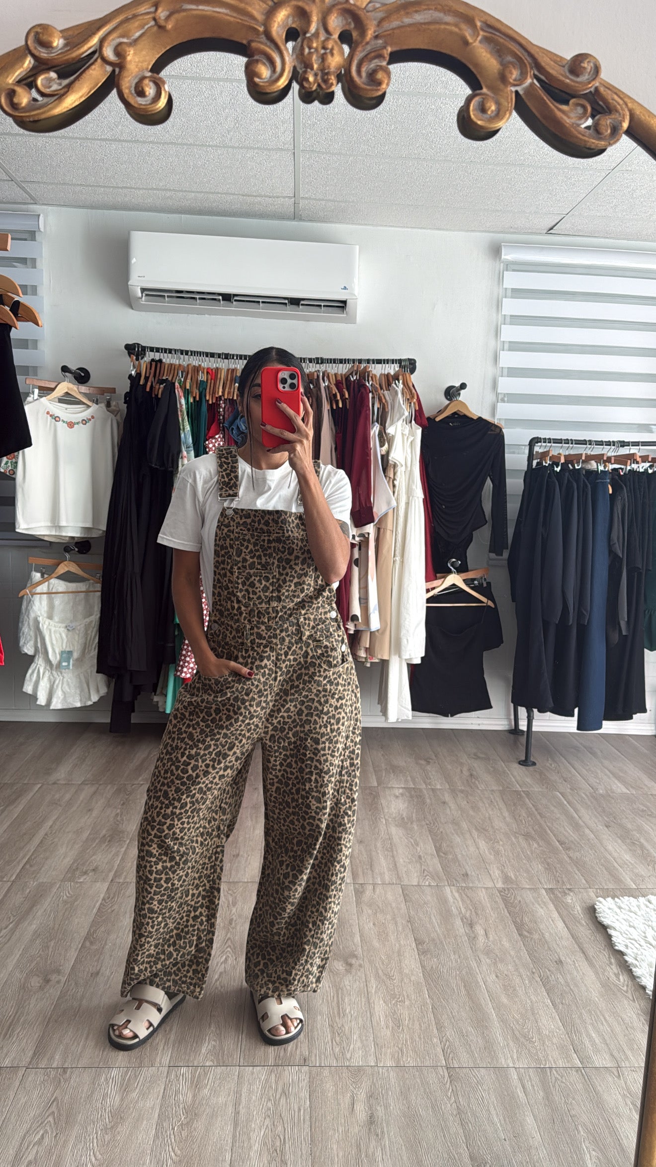 Leopard Barrel Jumpsuit