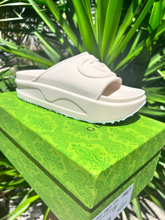 G Bone White Sandals