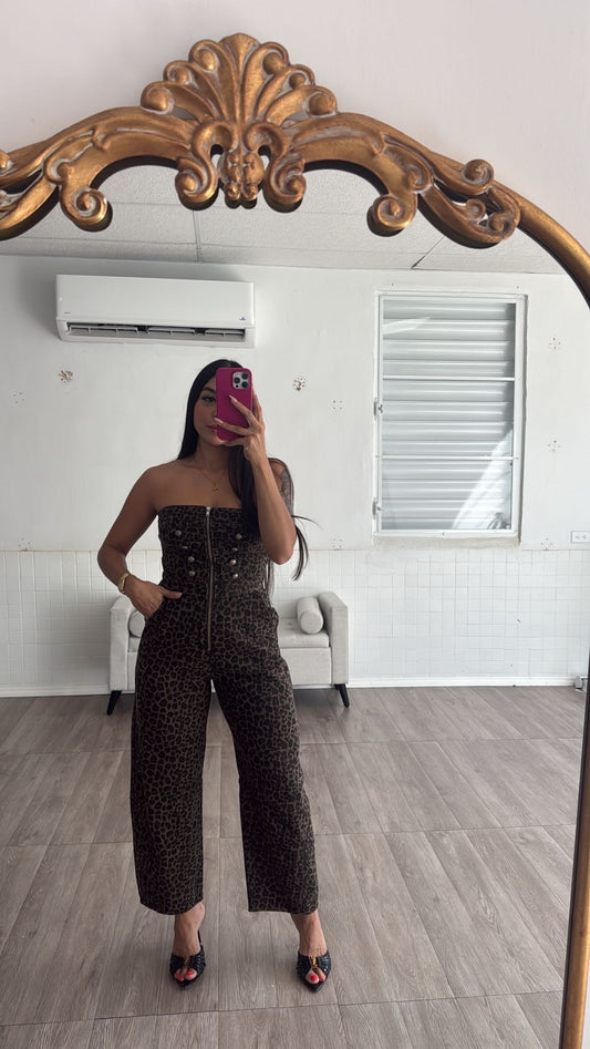 Leopard Tube Jumpsuit