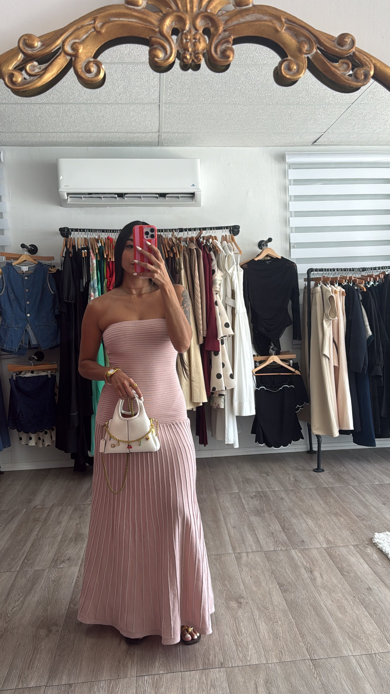 Pink Rib Maxi dress