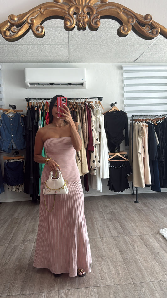Pink Rib Maxi dress