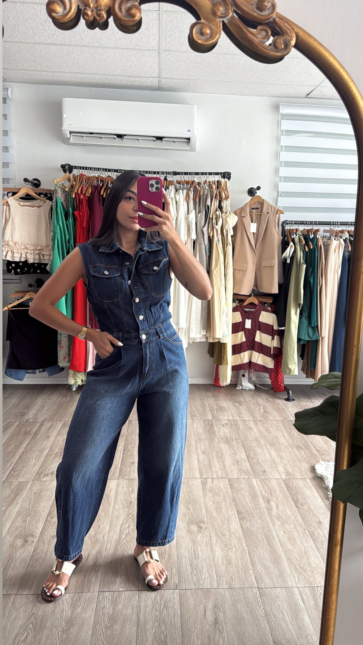 Barrel Button Down Jumpsuit