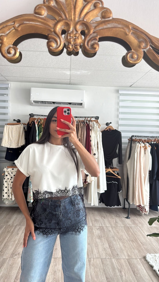 White Lace Shirt
