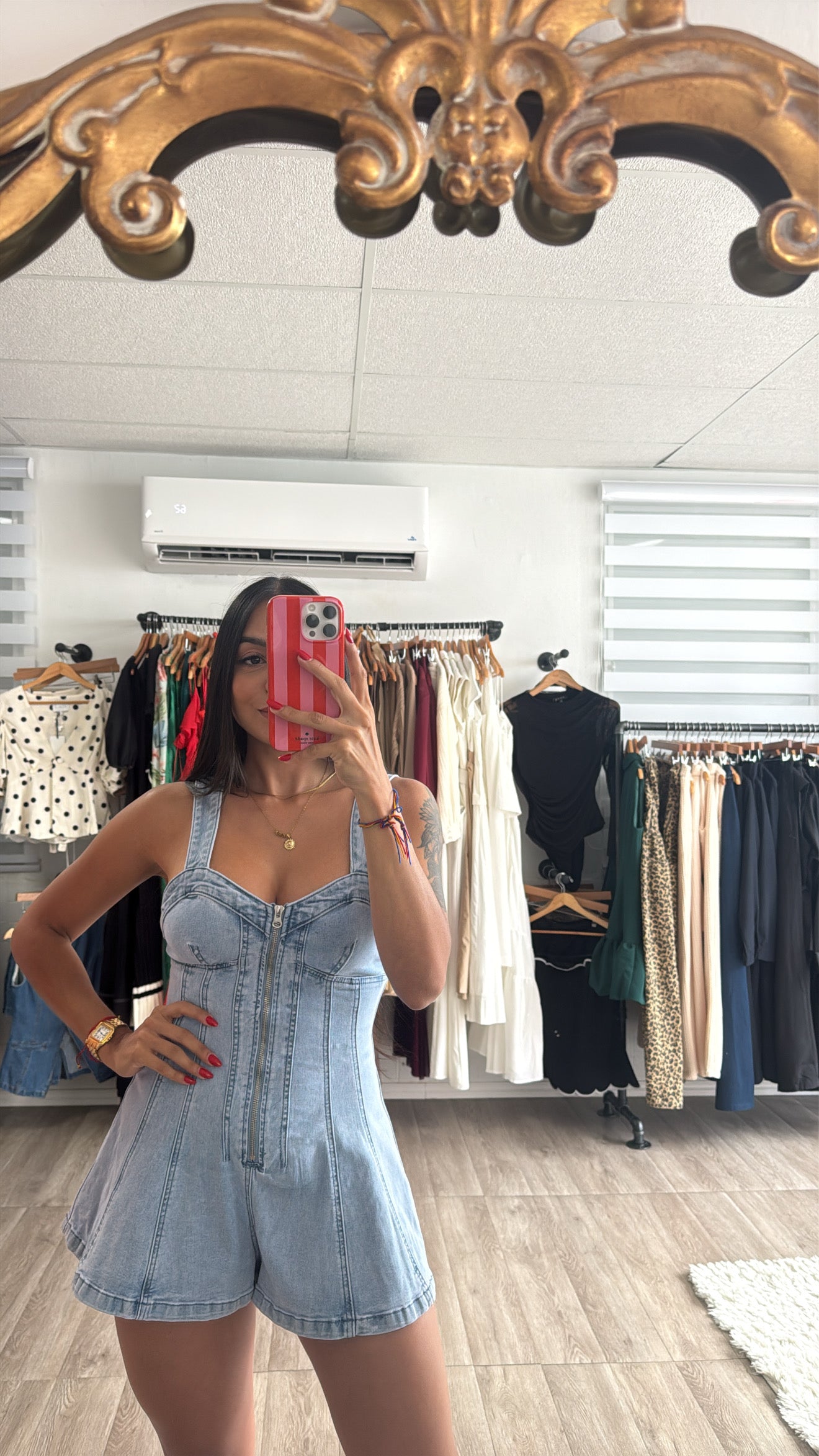 Denim Romper