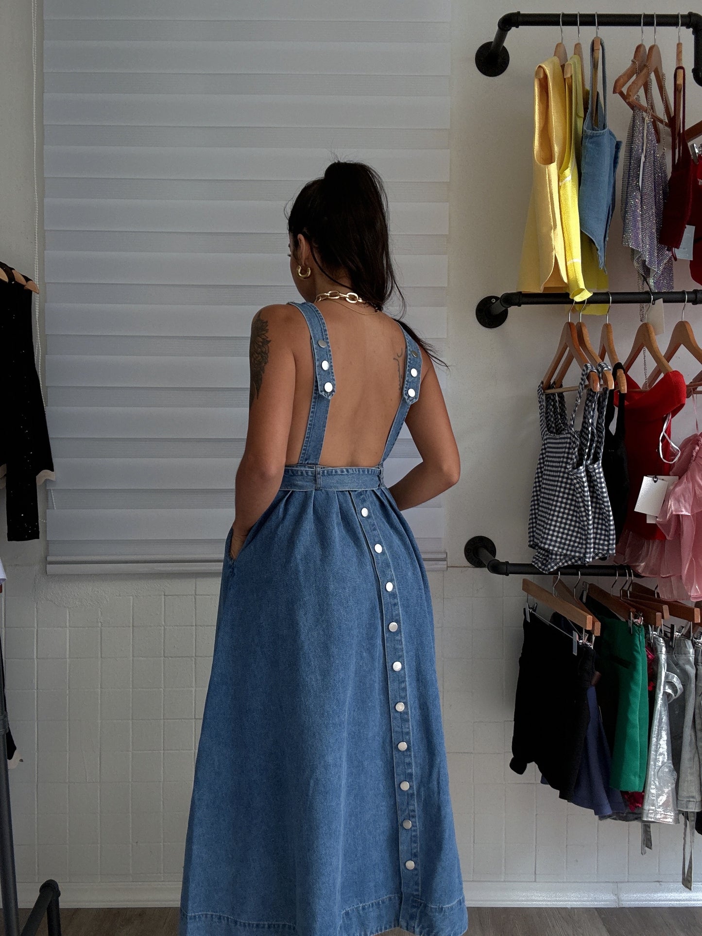 Denim Belt dress
