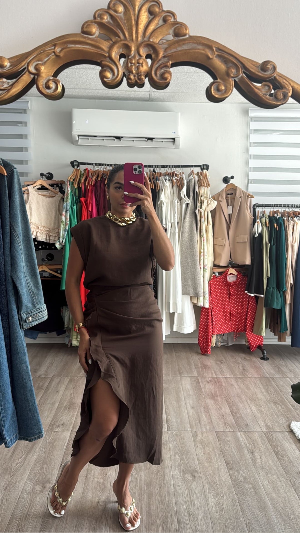 Brown Midi Dress