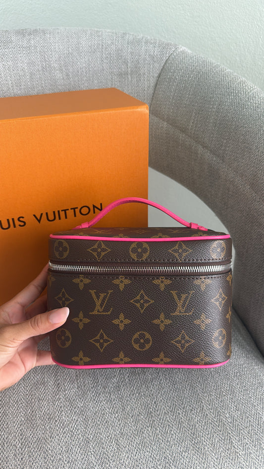 Monogram Pink cosmetic Bag