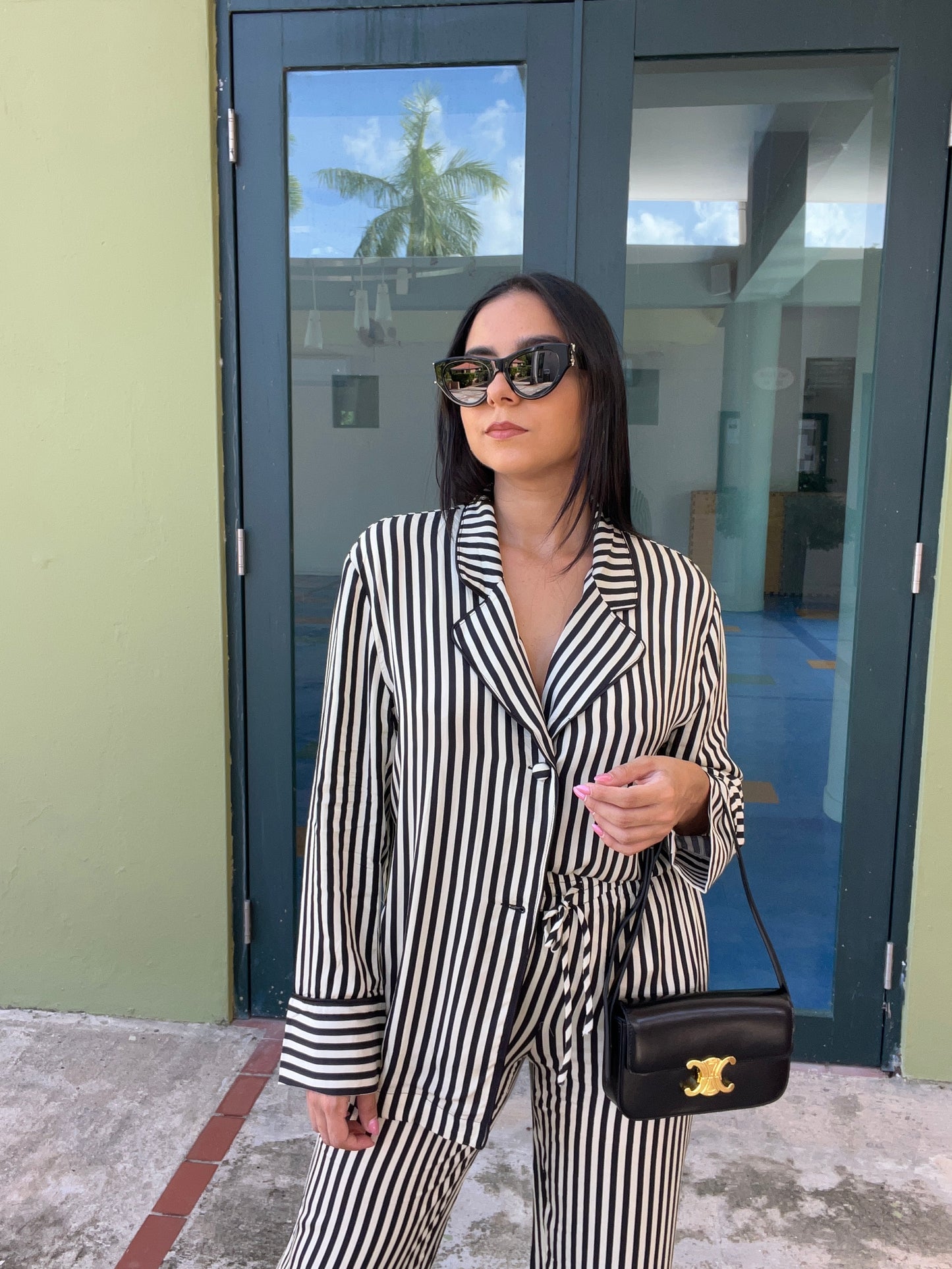 Stripe Long Pant set