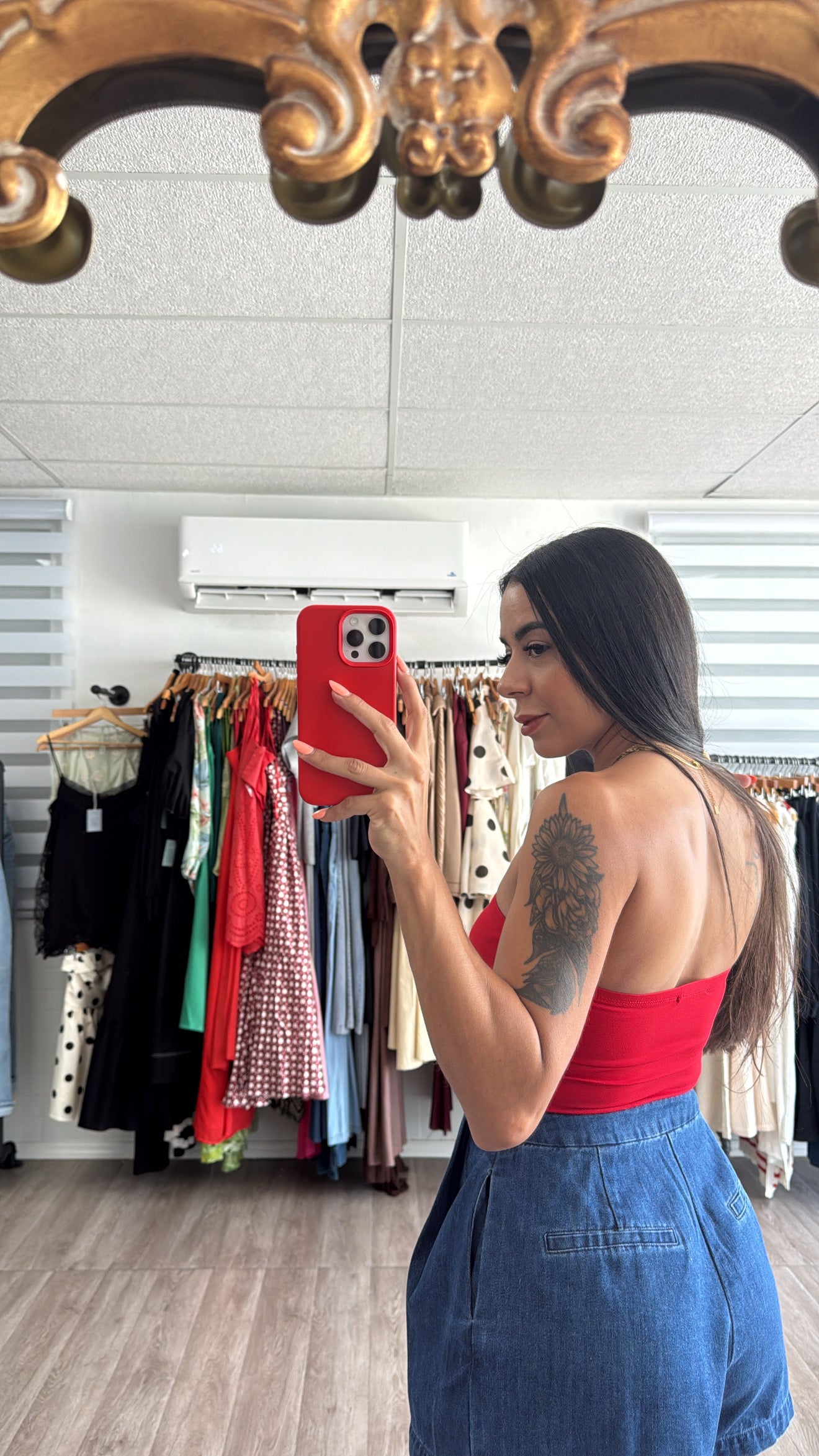 Red Sleaveless Crop top