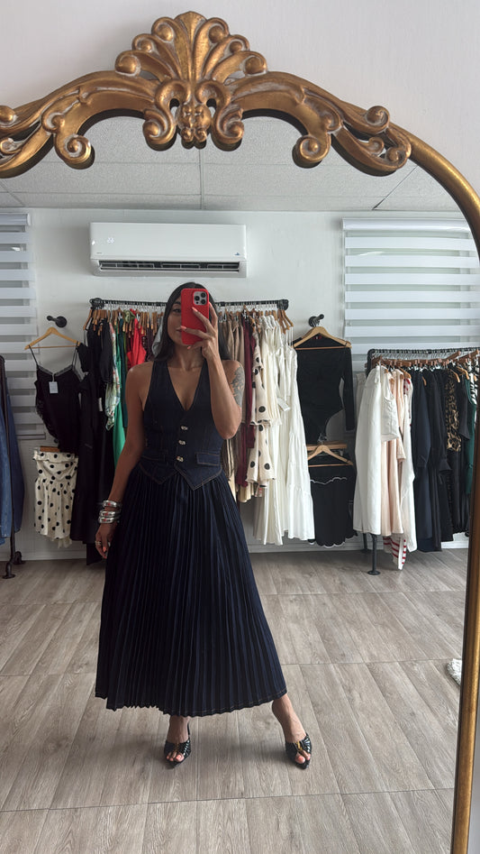 Camellia índigo Dress