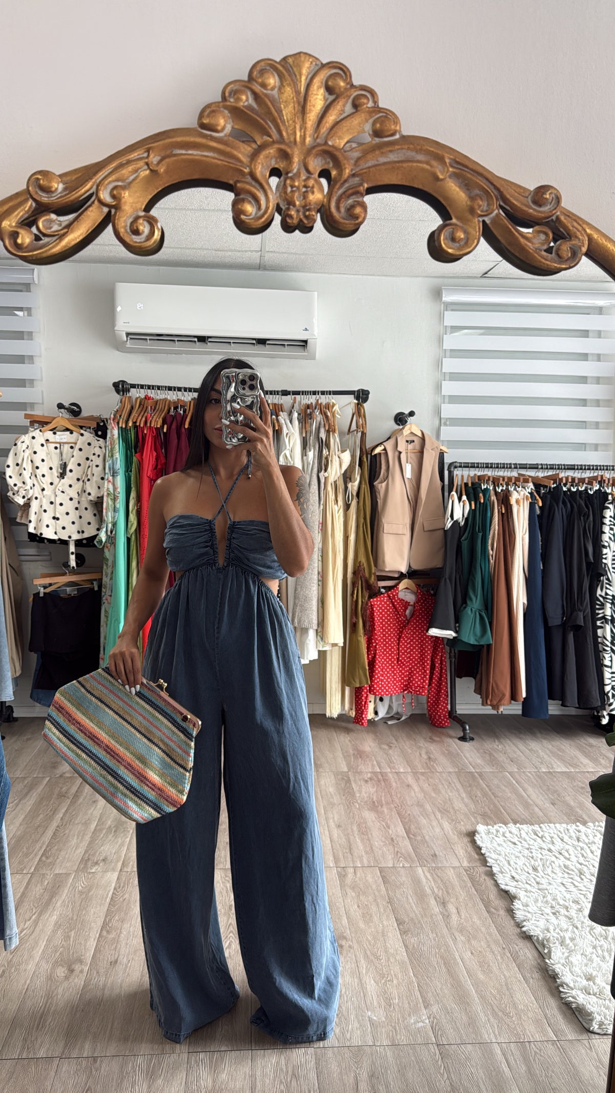 Denim Cut out Jumpsuit